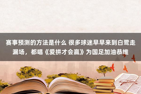 赛事预测的方法是什么 很多球迷早早来到白鹭走漏场，都唱《爱拼才会赢》为国足加油恭维